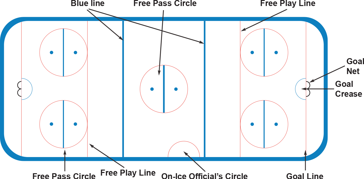 Ringette rink markings